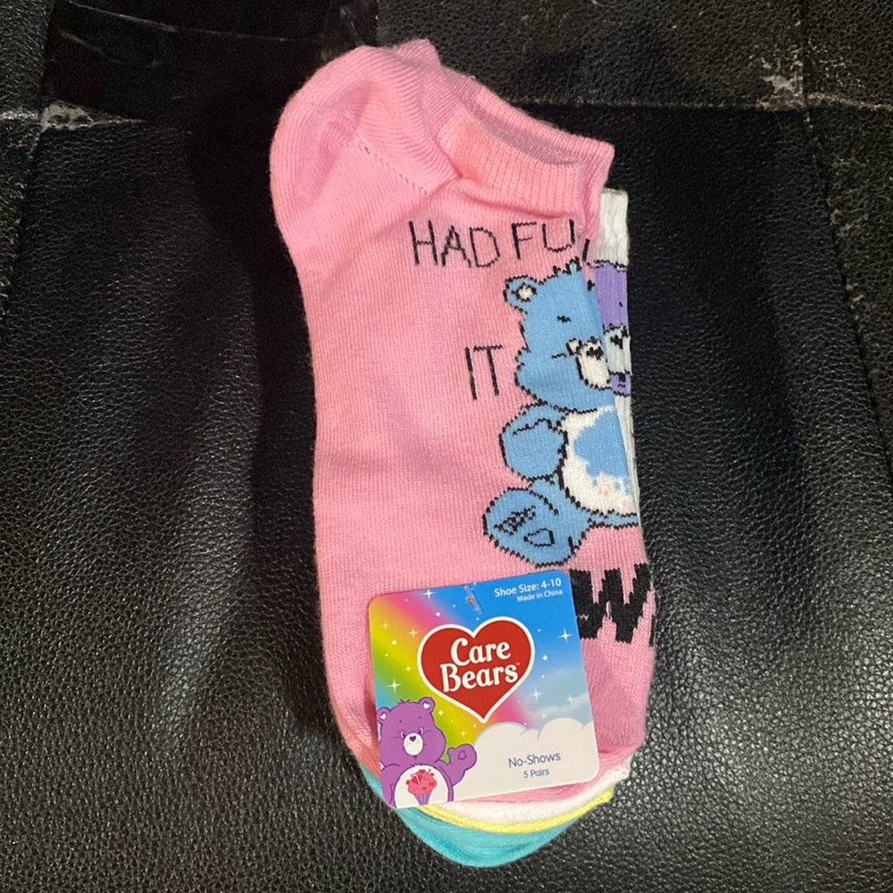 Womens 5pr care bear socks